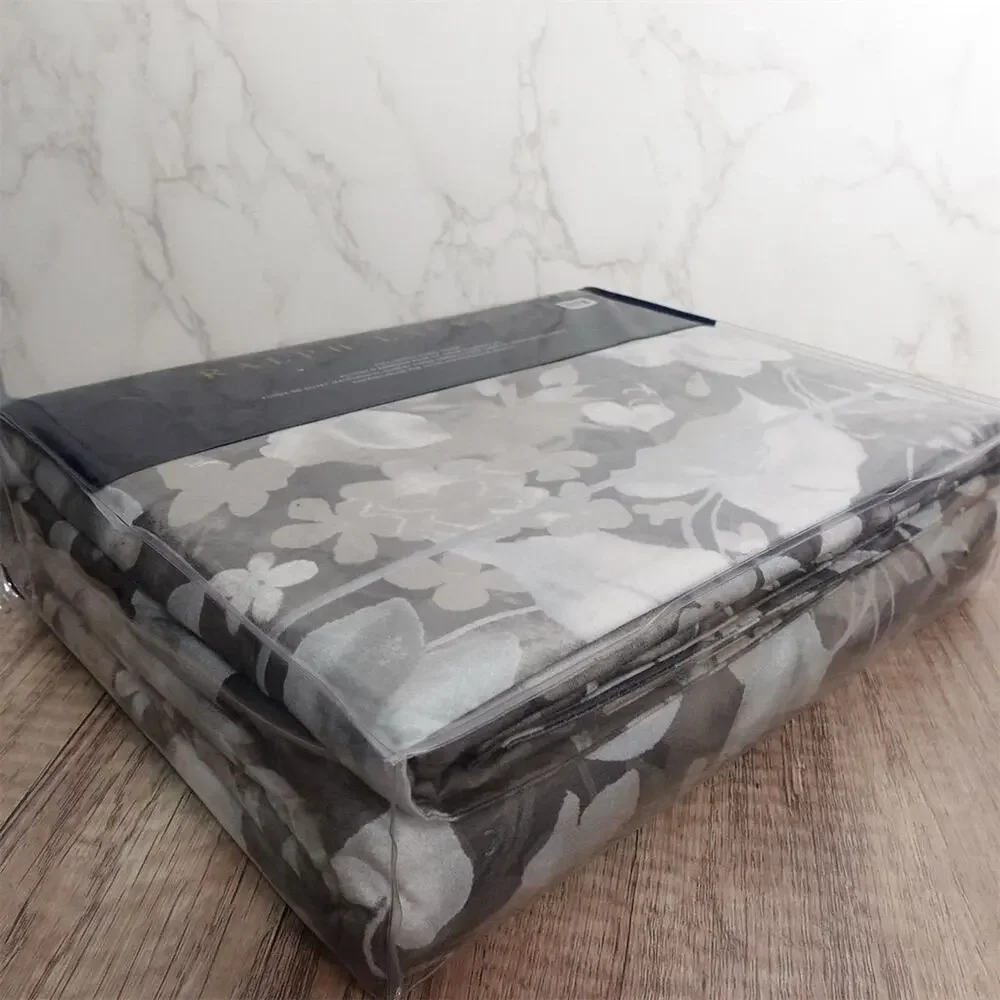 New Ralph Lauren Avery Floral Duvet Cover Queen/Full Charcoal Gray Luxury $425